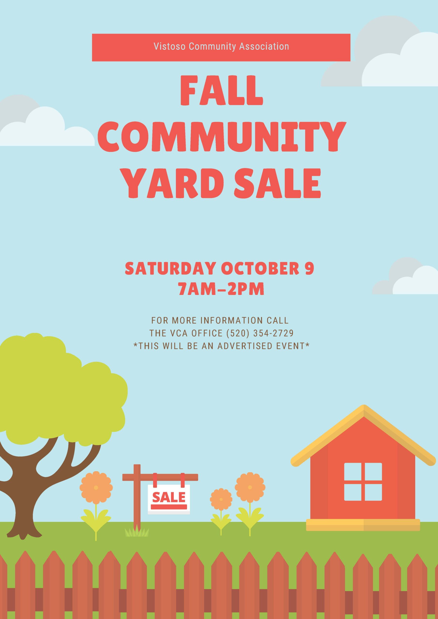 Illustrated Yard Sale Poster 2021